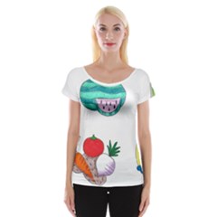 Fruits Veggies Cap Sleeve Top by okhismakingart