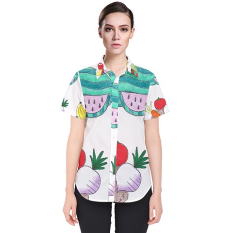 Fruits Veggies Women s Short Sleeve Shirt by okhismakingart