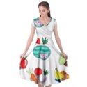 Fruits Veggies Cap Sleeve Wrap Front Dress View1