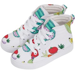 Fruits Veggies Kids  Hi-top Skate Sneakers by okhismakingart