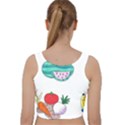 Fruits Veggies Velvet Racer Back Crop Top View2