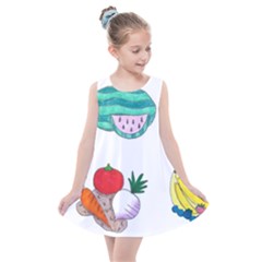 Fruits Veggies Kids  Summer Dress by okhismakingart