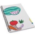 Fruits Veggies 5.5  x 8.5  Notebook View1