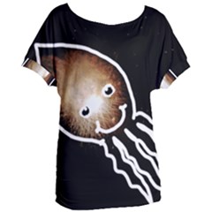 Friendly Firework Squid Women s Oversized Tee by okhismakingart