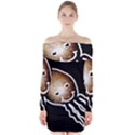 Friendly Firework Squid Long Sleeve Off Shoulder Dress View1