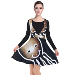 Friendly Firework Squid Plunge Pinafore Dress by okhismakingart