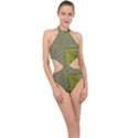 Electric Field Art I Halter Side Cut Swimsuit View1