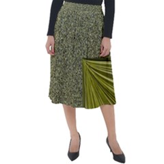 Electric Field Art I Classic Velour Midi Skirt  by okhismakingart