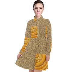 Electric Field Art Ii Long Sleeve Chiffon Shirt Dress