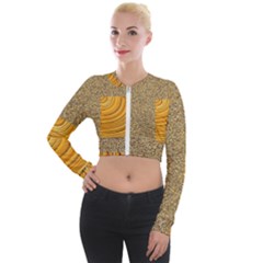 Electric Field Art Ii Long Sleeve Cropped Velvet Jacket