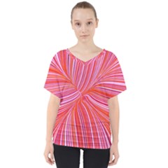 Electric Field Art Iii V-neck Dolman Drape Top by okhismakingart