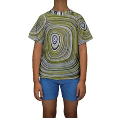 Electric Field Art Iv Kids  Short Sleeve Swimwear by okhismakingart