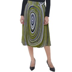 Electric Field Art Iv Classic Velour Midi Skirt  by okhismakingart