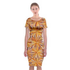 Electric Field Art V Classic Short Sleeve Midi Dress by okhismakingart