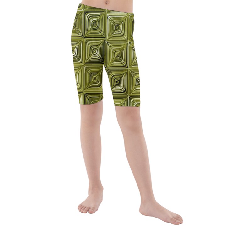 Electric Field Art VI Kids  Mid Length Swim Shorts