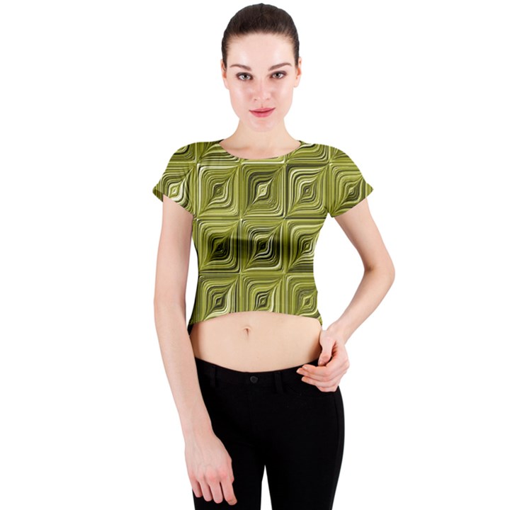 Electric Field Art VI Crew Neck Crop Top