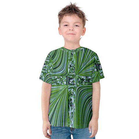 Electric Field Art Vii Kids  Cotton Tee by okhismakingart