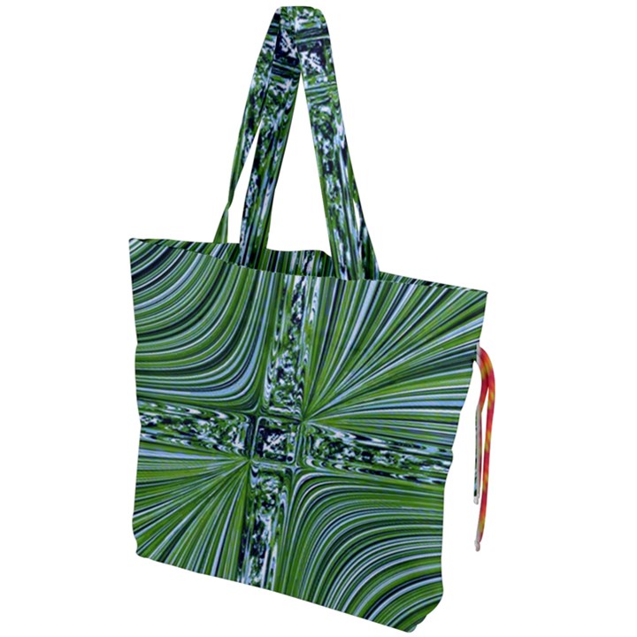 Electric Field Art VII Drawstring Tote Bag