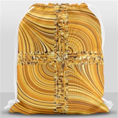 Electric Field Art Viii Drawstring Bag (large) by okhismakingart