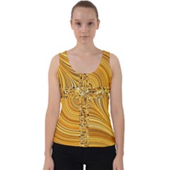 Electric Field Art Viii Velvet Tank Top by okhismakingart