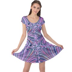 Electric Field Art Ix Cap Sleeve Dress by okhismakingart