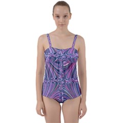 Electric Field Art Ix Twist Front Tankini Set by okhismakingart