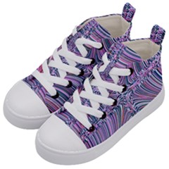 Electric Field Art Ix Kids  Mid-top Canvas Sneakers by okhismakingart