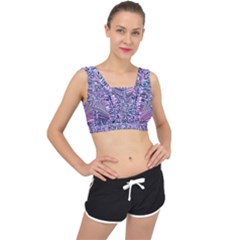 Electric Field Art Ix V-back Sports Bra