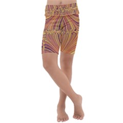 Electric Field Art X Kids  Lightweight Velour Cropped Yoga Leggings