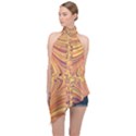 Electric Field Art X Halter Asymmetric Satin Top View1