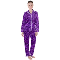 Electric Field Art Xi Satin Long Sleeve Pyjamas Set