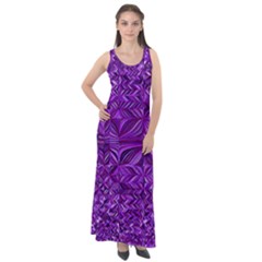 Electric Field Art Xi Sleeveless Velour Maxi Dress