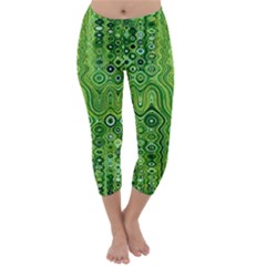 Electric Field Art Xii Capri Winter Leggings  by okhismakingart