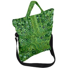 Electric Field Art Xii Fold Over Handle Tote Bag by okhismakingart