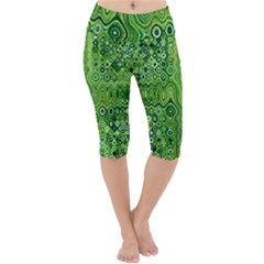 Electric Field Art Xii Lightweight Velour Cropped Yoga Leggings