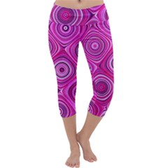 Electric Field Art Xiii Capri Yoga Leggings by okhismakingart