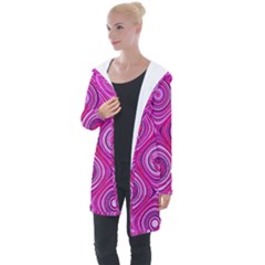 Electric Field Art Xiii Longline Hooded Cardigan