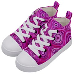 Electric Field Art Xiii Kids  Mid-top Canvas Sneakers by okhismakingart