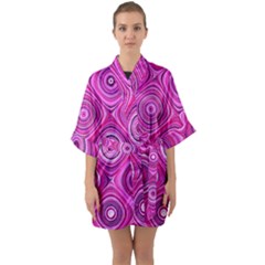 Electric Field Art Xiii Quarter Sleeve Kimono Robe by okhismakingart