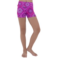 Electric Field Art Xiii Kids  Lightweight Velour Yoga Shorts