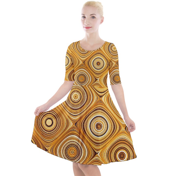 Electric Field Art XIV Quarter Sleeve A-Line Dress