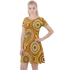 Electric Field Art Xiv Cap Sleeve Velour Dress  by okhismakingart