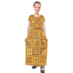 Electric Field Art Xv Kids  Short Sleeve Maxi Dress by okhismakingart