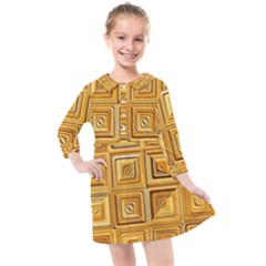 Electric Field Art Xv Kids  Quarter Sleeve Shirt Dress by okhismakingart