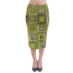 Electric Field Art Xvi Midi Pencil Skirt by okhismakingart