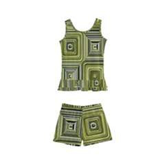 Electric Field Art Xvi Kids  Boyleg Swimsuit