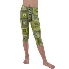 Electric Field Art Xvi Kids  Lightweight Velour Capri Leggings 