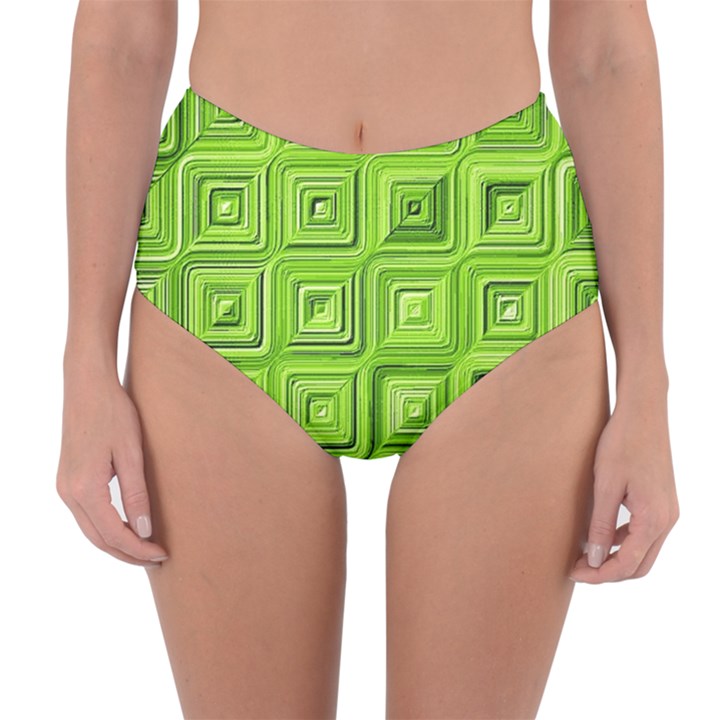 Electric Field Art XVII Reversible High-Waist Bikini Bottoms