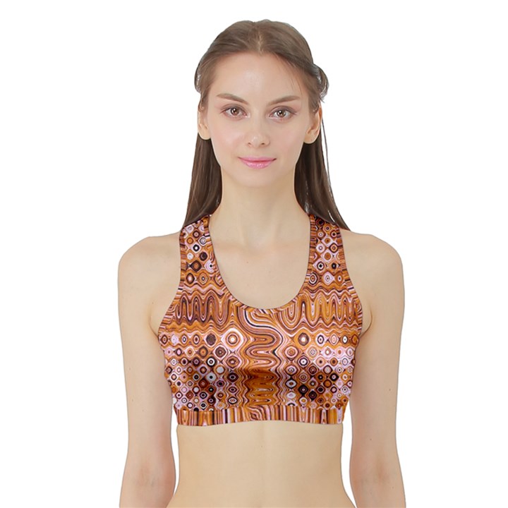 Electric Field Art XVIII Sports Bra with Border