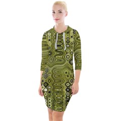 Electric Field Art Xix Quarter Sleeve Hood Bodycon Dress by okhismakingart